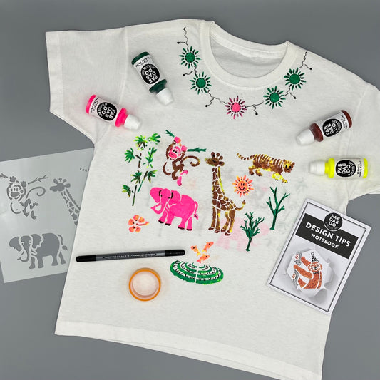 Animals in the Jungle T-Shirt Painting Craft Box