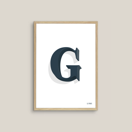 The Letter G (Mono Range | Dark Blue)
