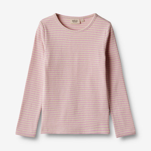 T-Shirt L/S Britt - Pink Lilac Stripe