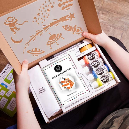Space Themed Kids T-Shirt Painting Craft Box