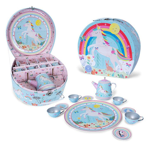 11 Piece Musical Tea Set - Rainbow Fairy - Kitchen and Tea Sets - ELLIE