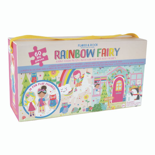 60pc Giant Floor Puzzle With Pop Out Pieces - Rainbow Fairy - 60pc Floor Puzzle with Pop Out Pieces - ELLIE