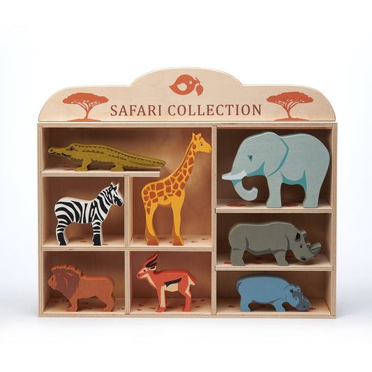 8 Safari Animals & Shelf - Animals + Arks - ELLIE