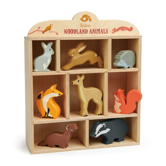 8 Woodland Animals & Shelf - Wooden CDU + product - ELLIE