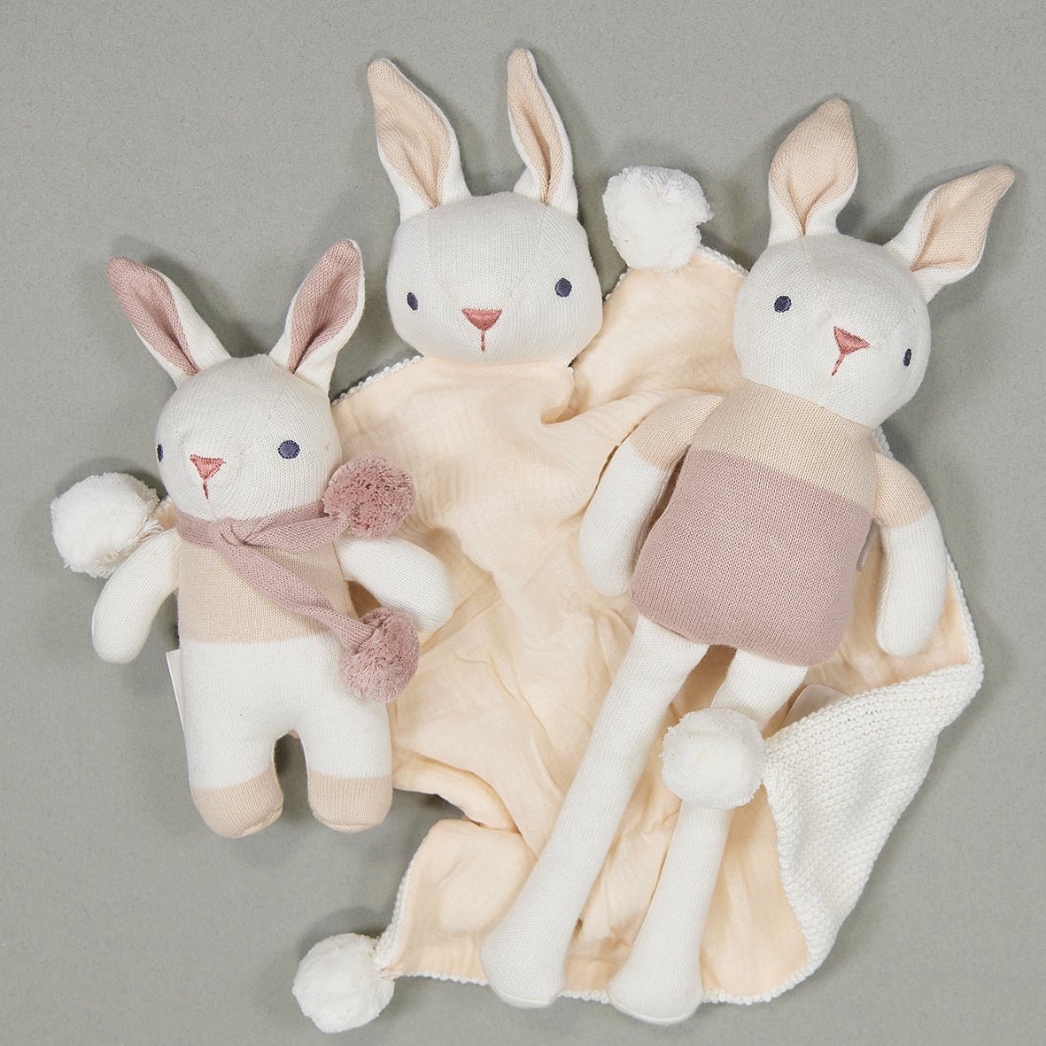 Baby Comforter, Rattle & Doll Bundle in Cream - Baby Threads - ELLIE