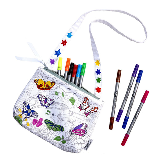 Butterfly Crossbody Bag - Colour in & Learn - Educational Colouring Gifts - ELLIE