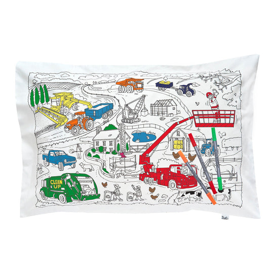 Colour Your Own Farm Pillowcase - Educational Colouring Gifts - ELLIE