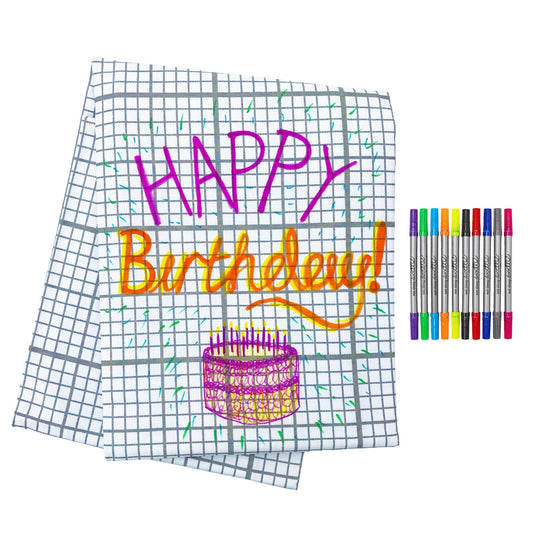 Doodle Grid Tablecloth - Colour & Design - Educational Colouring Gifts - ELLIE
