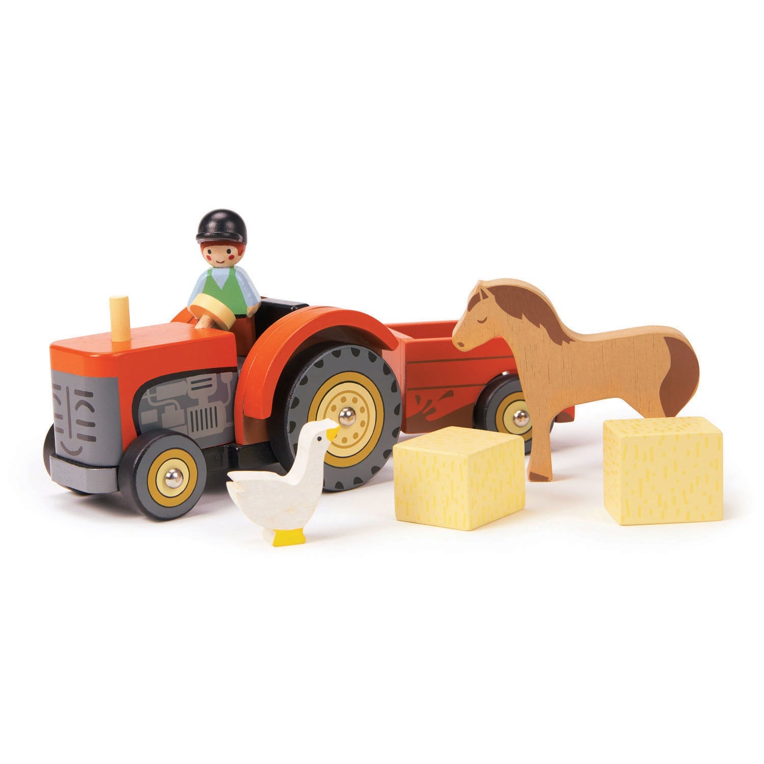 Farmyard Tractor - wooden animals - ELLIE