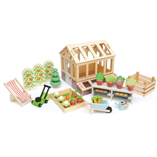 Greenhouse and Garden Set - Wooden dolls house - ELLIE