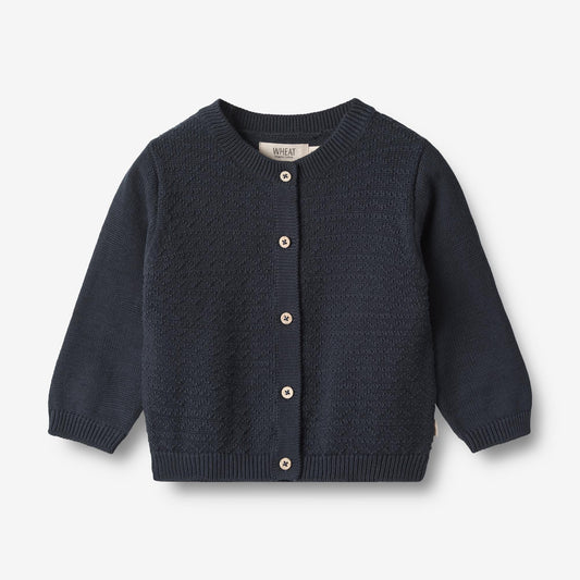 Knit Cardigan Bj√∏rn - Navy - Knitted Tops - ELLIE