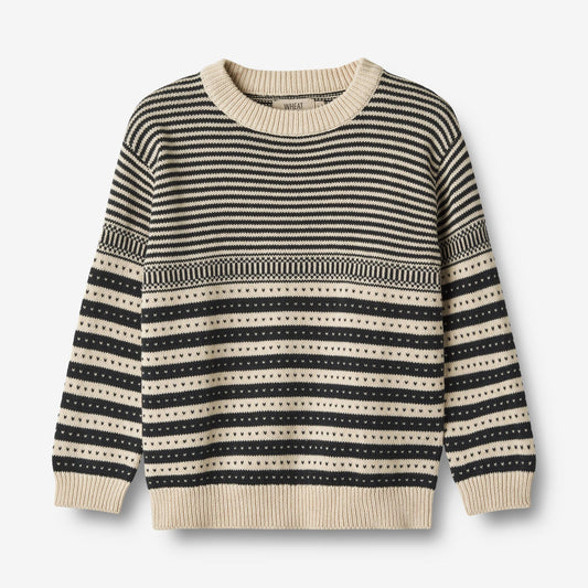 Knit Pullover Janus - Navy - Knitted Tops - ELLIE