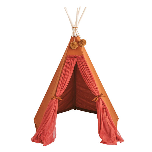 MINICAMP Fairy Kids Play Tent With Tulle in Cognac - Teepee - ELLIE