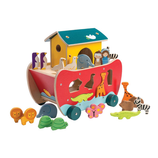 Noah's Shape Sorter Ark - wooden animals - ELLIE
