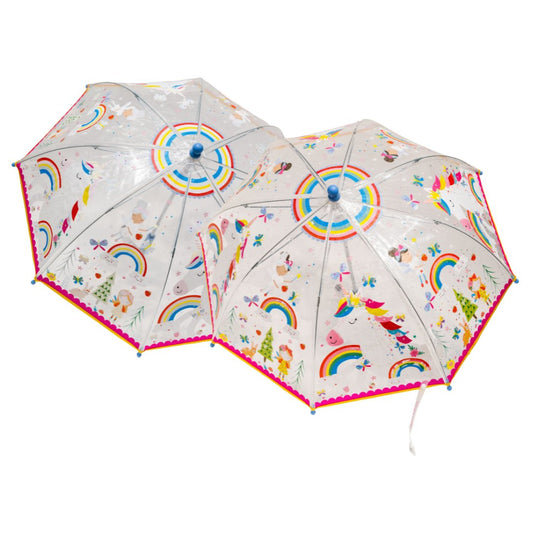 Transparent Colour Changing Umbrella - Rainbow Fairy - Magic Umbrellas - ELLIE